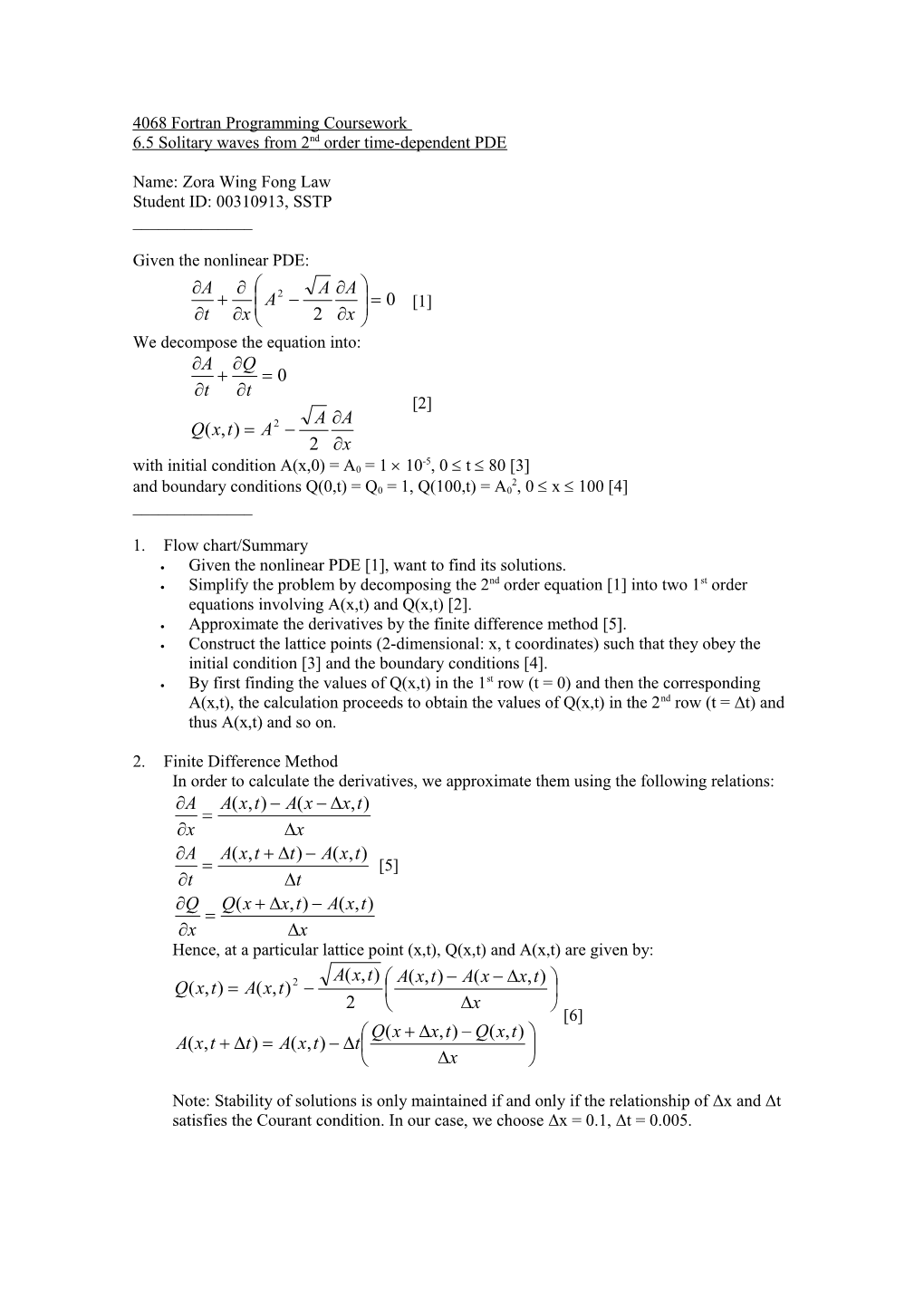 4068 Fortran Programming Coursework