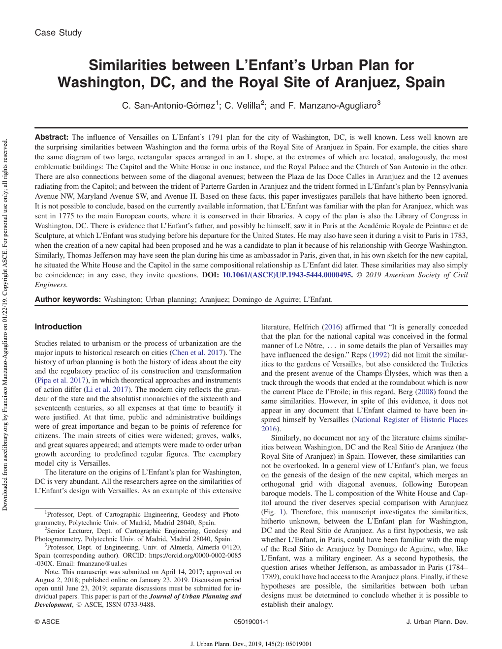 Similarities Between L'enfant's Urban Plan for Washington, DC, and The