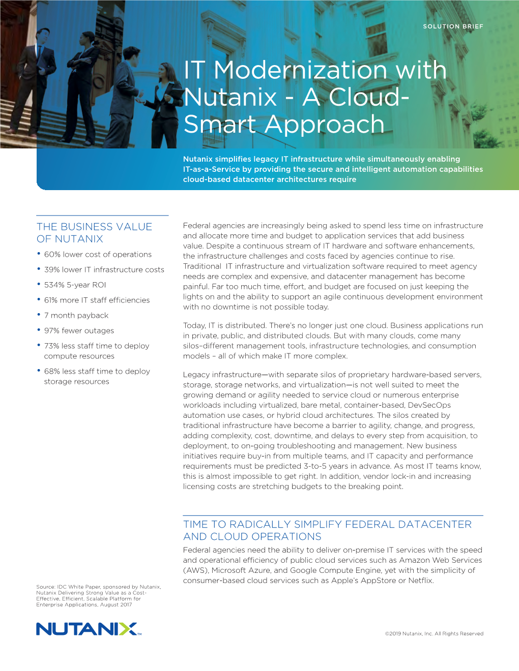 IT Modernization with Nutanix – a Cloud-Smart Approach