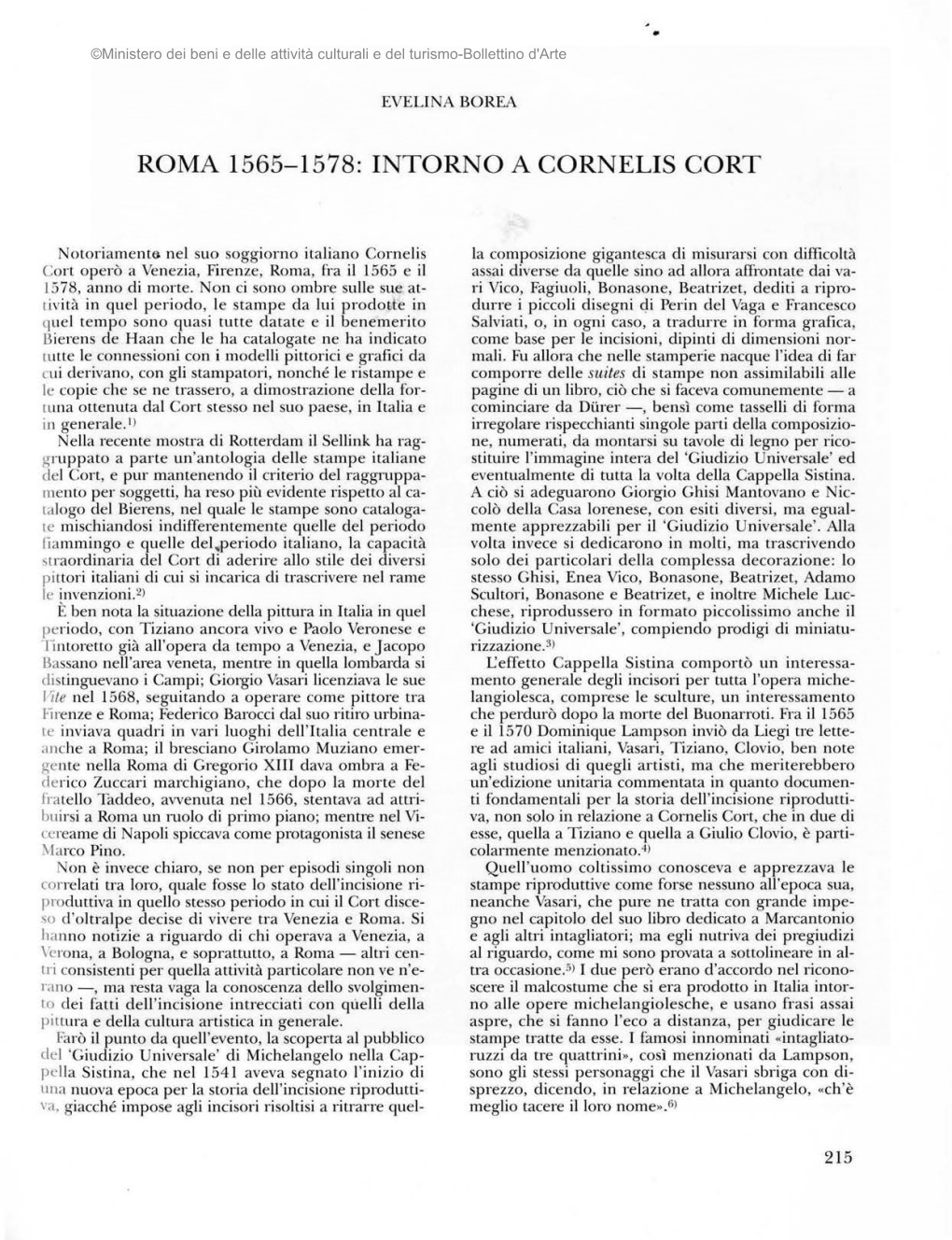 Roma 1565-1578: Intorno a Cornelis Cort
