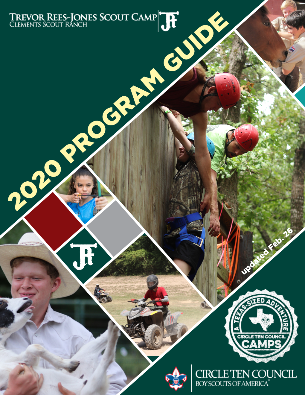 Trevor Rees-Jones Scout Camp 2020 Program Guide Table of Contents