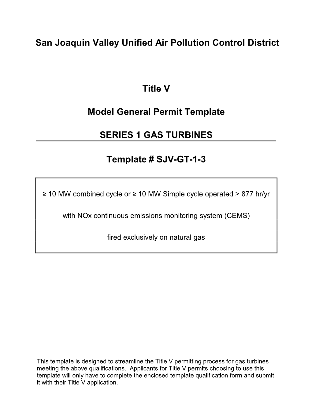 Title V Template SJV-GT-1-3