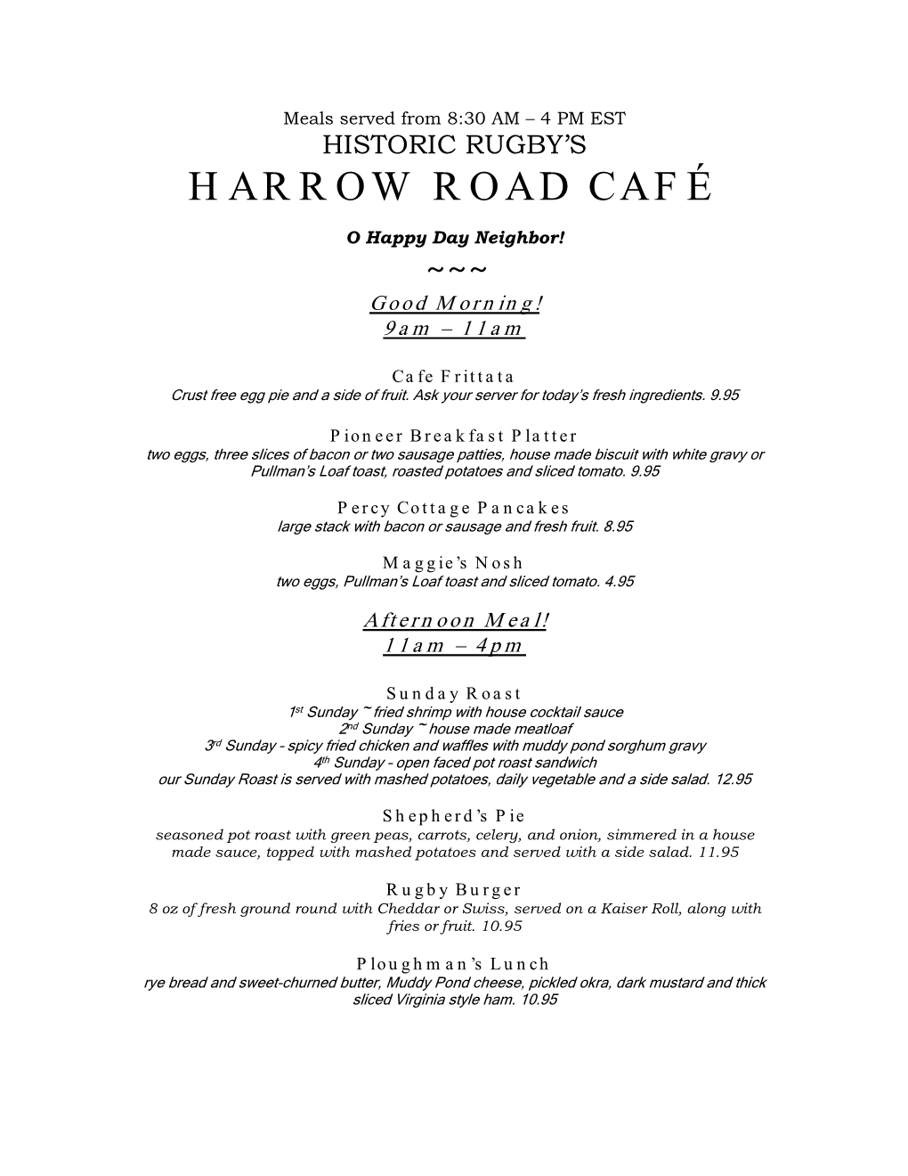 Harrow Road Café