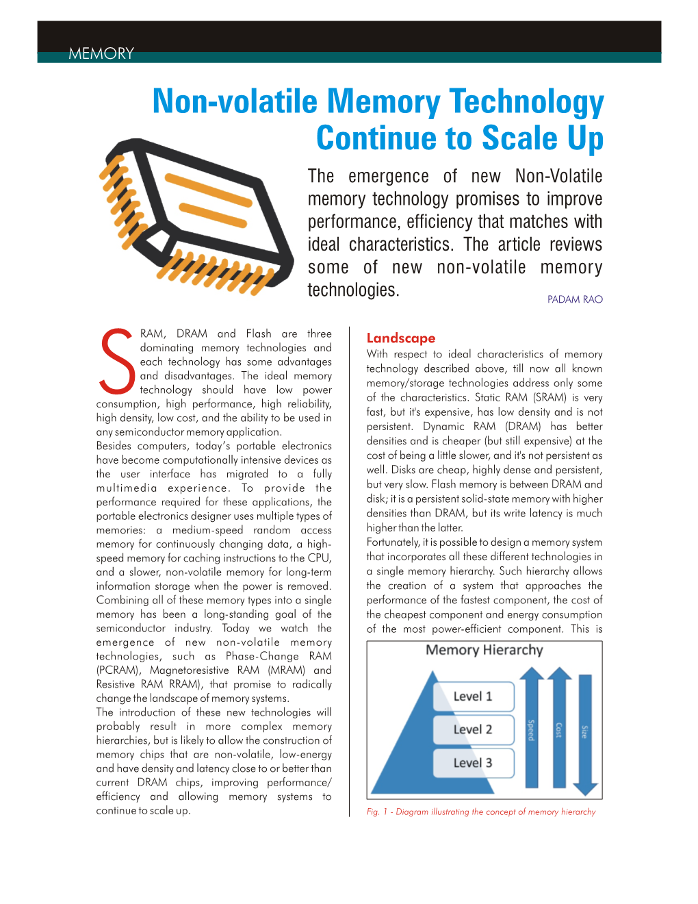 Non-Volatile Memory Technology Continue to Scale Up