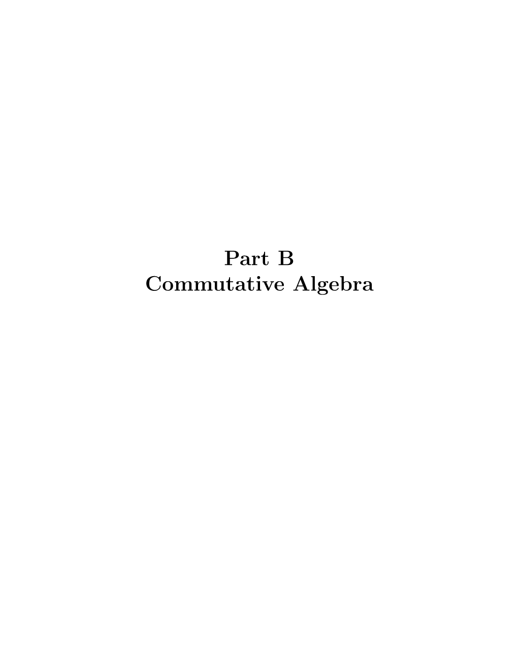 Quick Course on Commutative Algebra