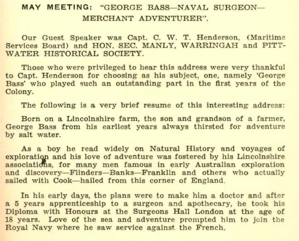 George Bass Naval Surgeon, Explorer, Merchant Adventurer