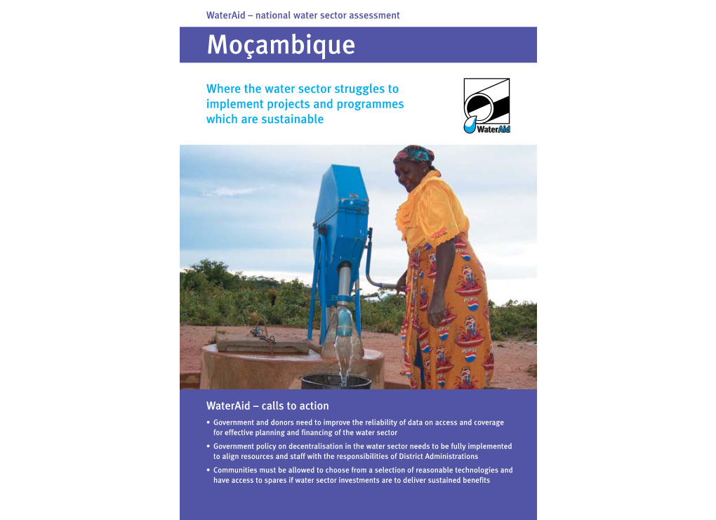 National Water Sector Assessment Moçambique