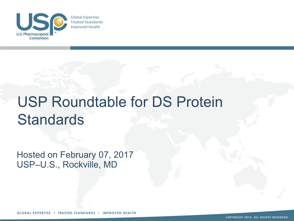 USP Roundtable for DS Protein Standards