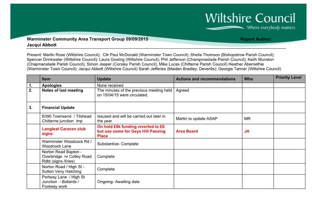 Warminster CATG Notes Final 090915 , Item 11. PDF