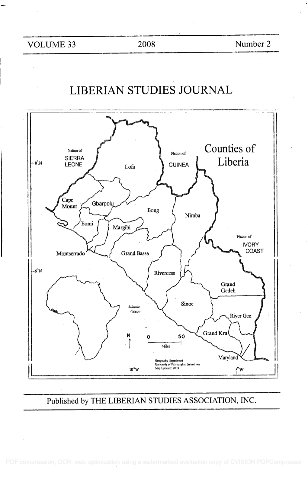 Liberian Studies Journal