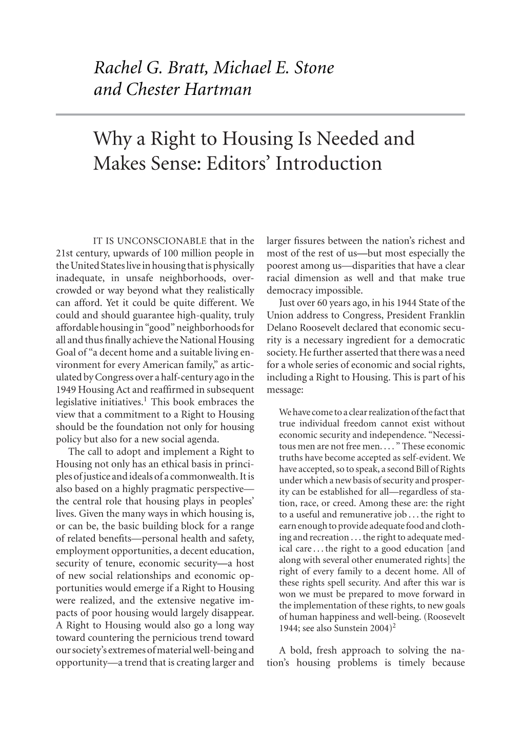 A Right to Housing