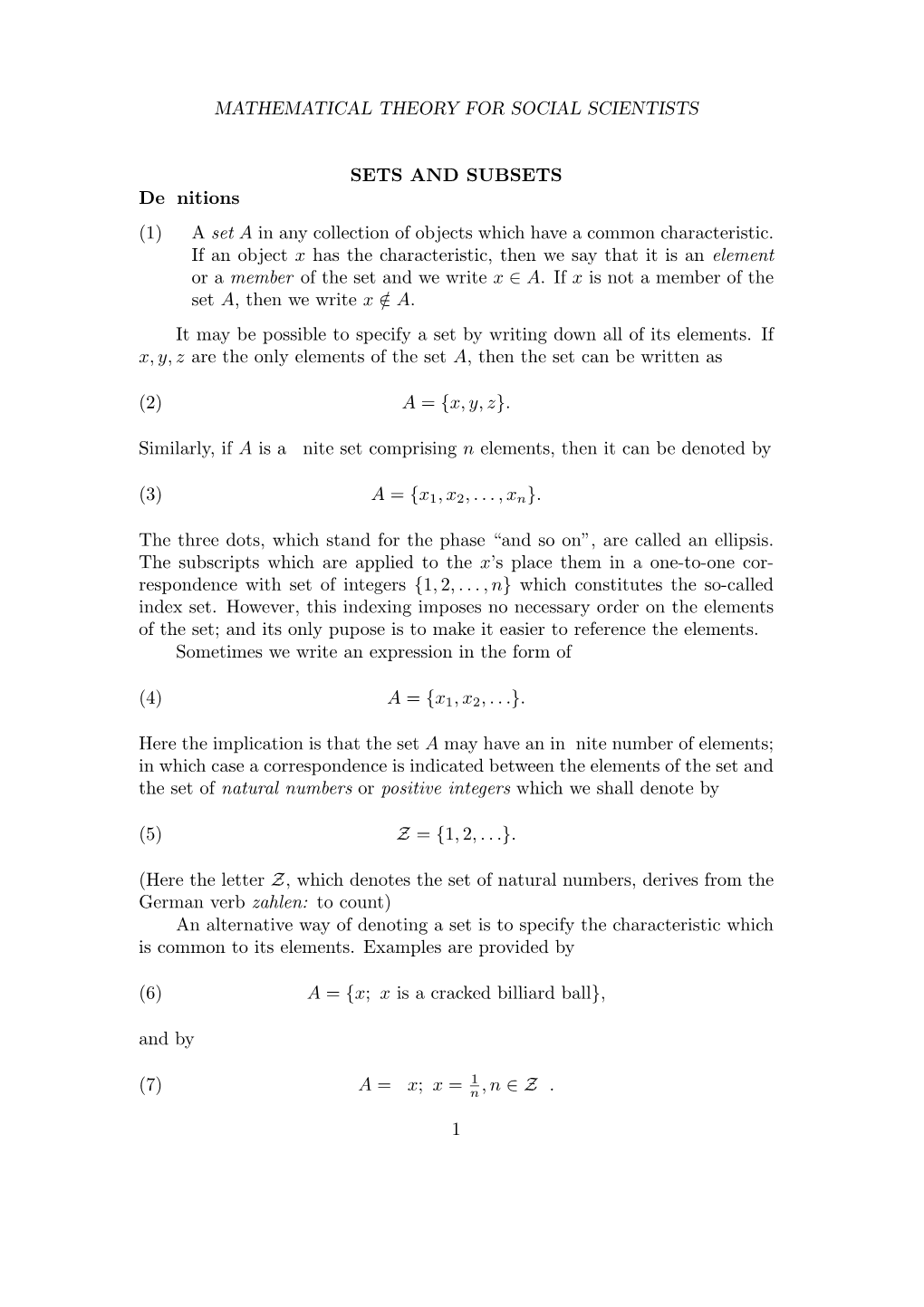 Sets and Boolean Algebra