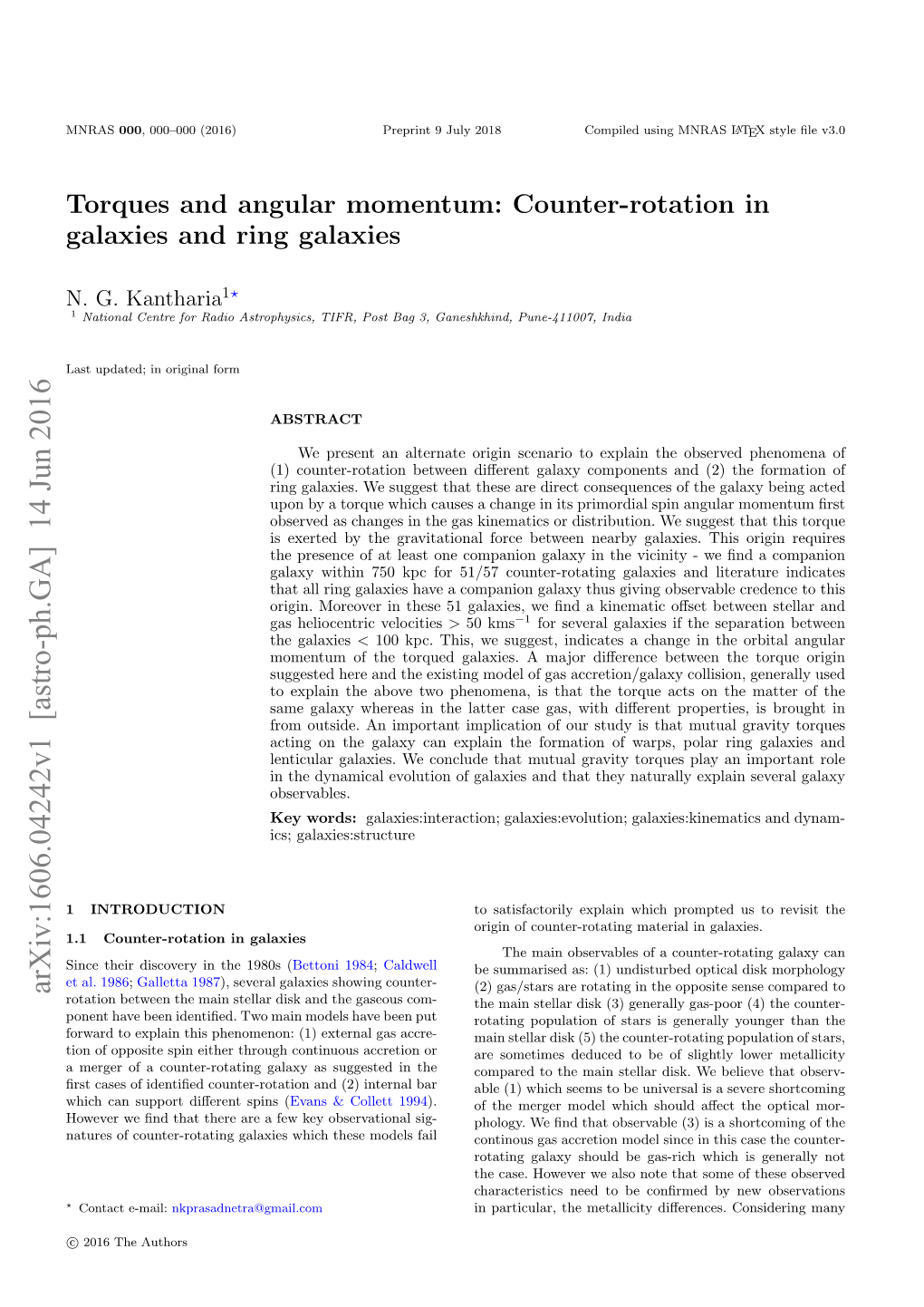 Torques and Angular Momentum: Counter-Rotation in Galaxies and Ring Galaxies