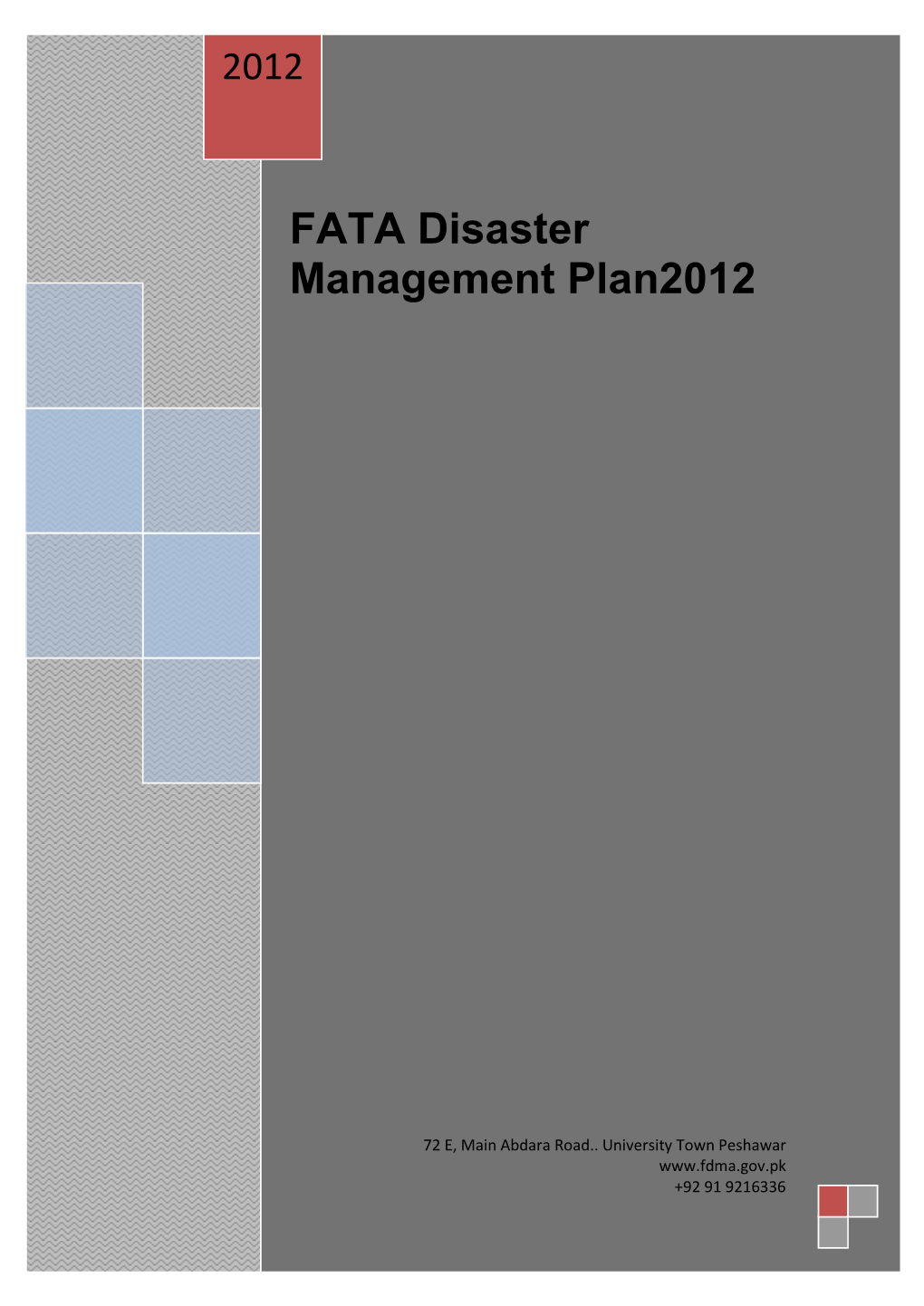 FATA Disaster Management Plan2012