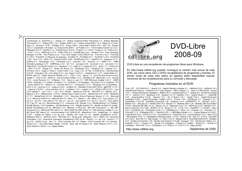 DVD-Libre 2008-09 Os Wtd 47 Wwdes288 XMP167 As