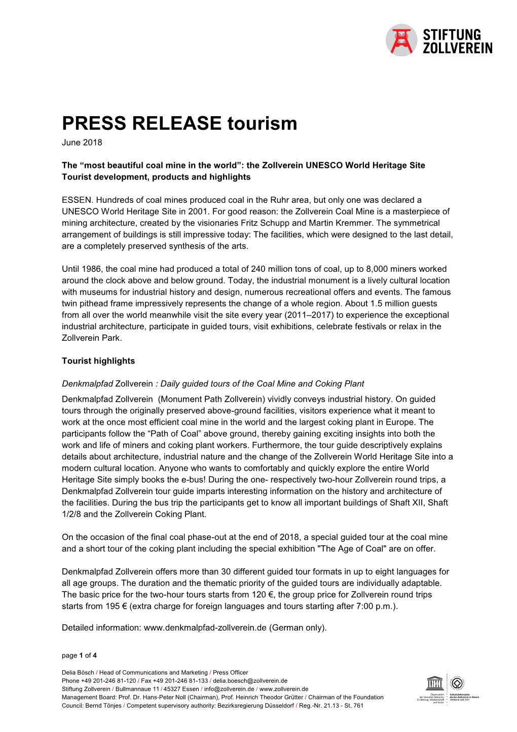 PRESS RELEASE Tourism June 2018