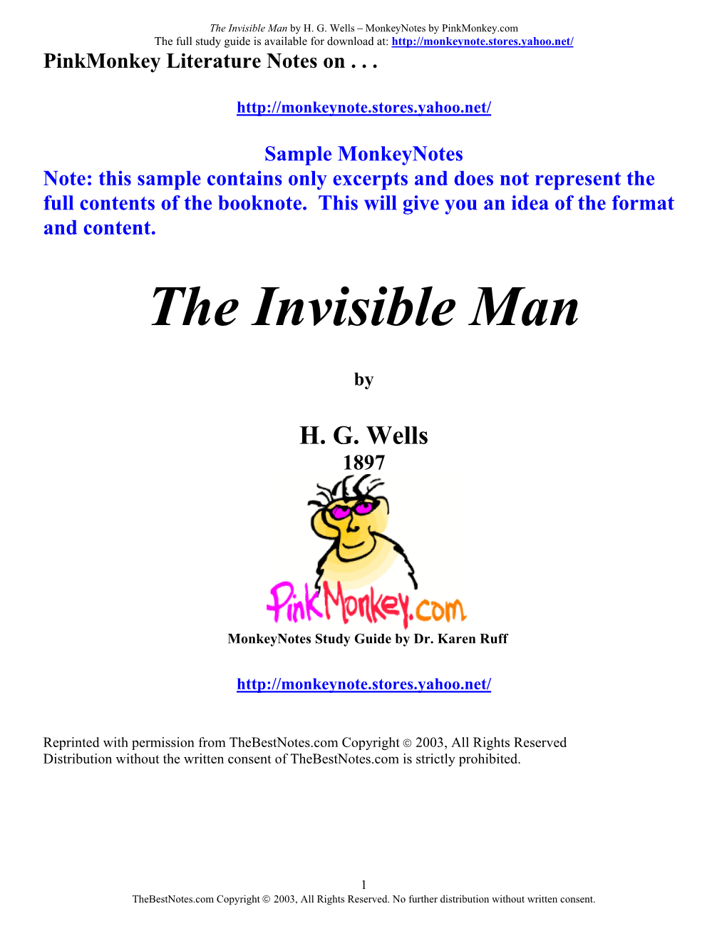 The Invisible Man by H