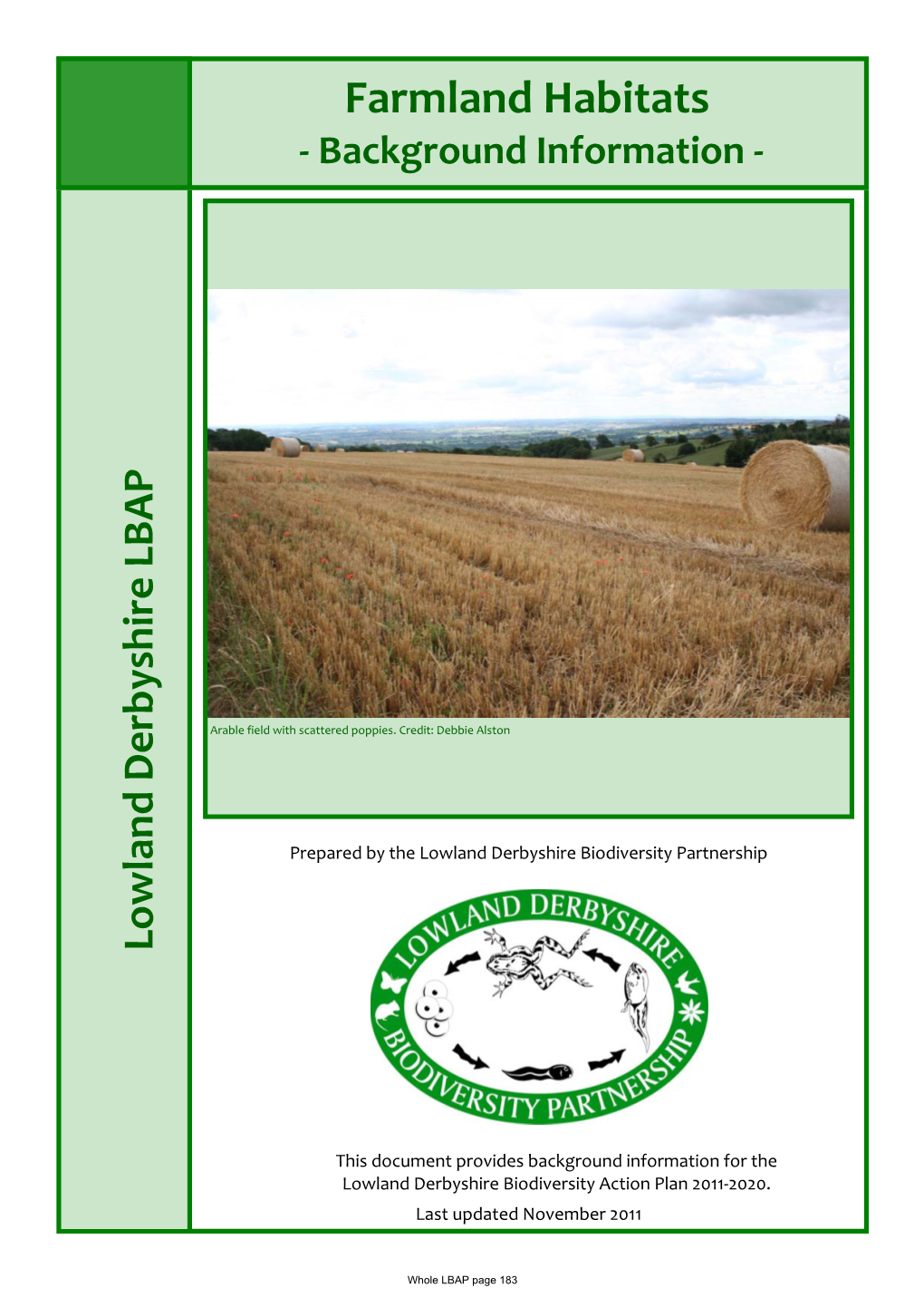 LBAP 2011-2020 Farmland Habitats Background Information
