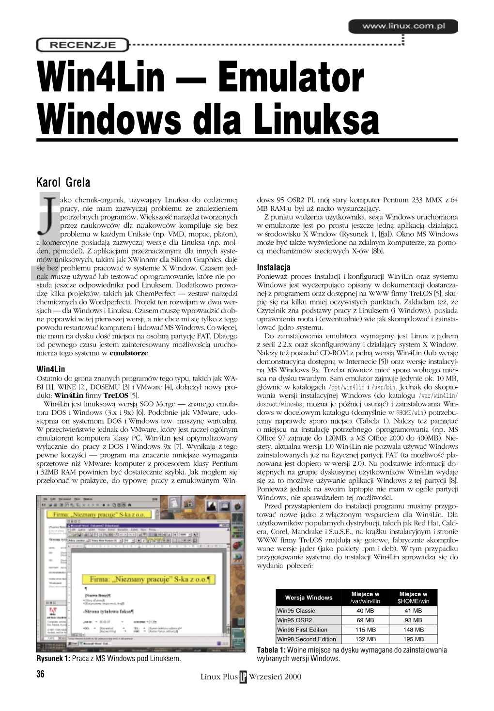 Win4lin — Emulator Windows Dla Linuksa