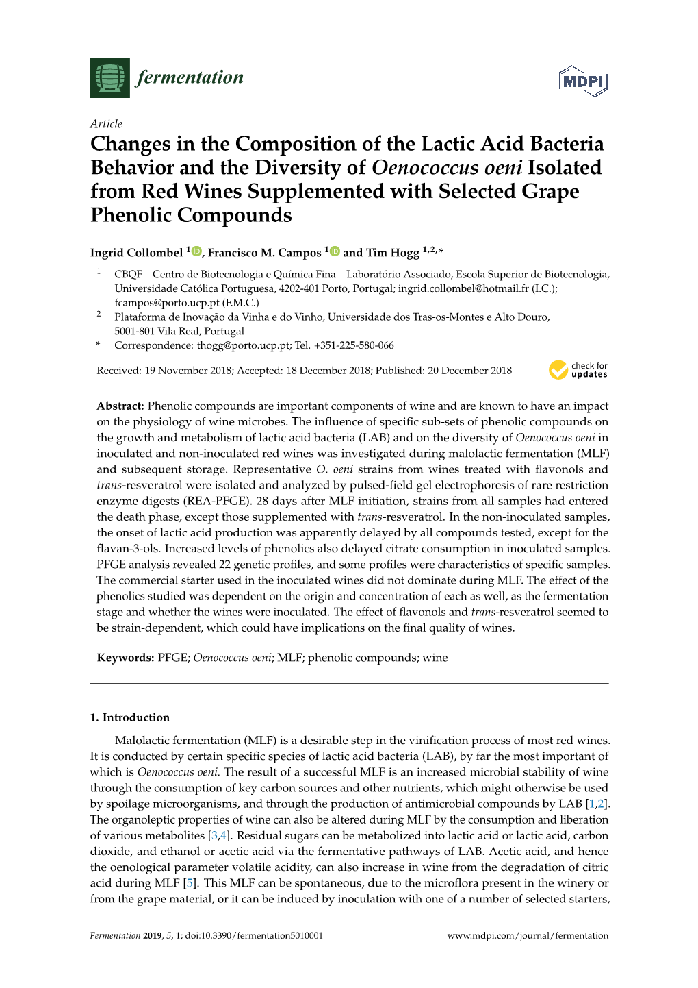 Changes in the Composition of the Lactic Acid Bacteria Behavior And