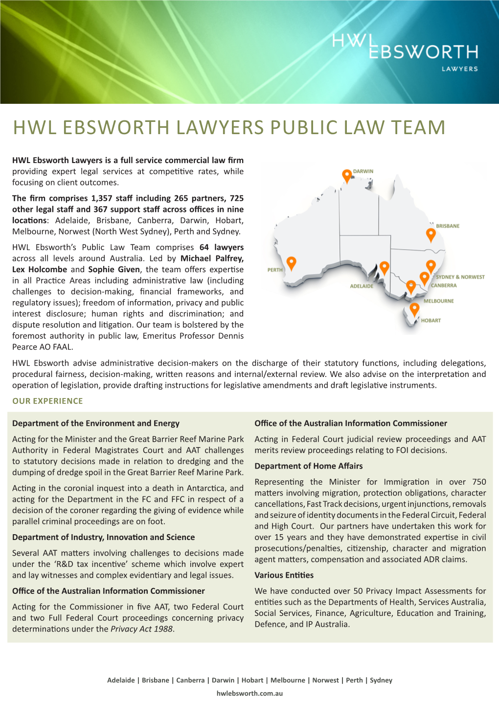 Hwl Ebsworth Lawyers Public Law Team