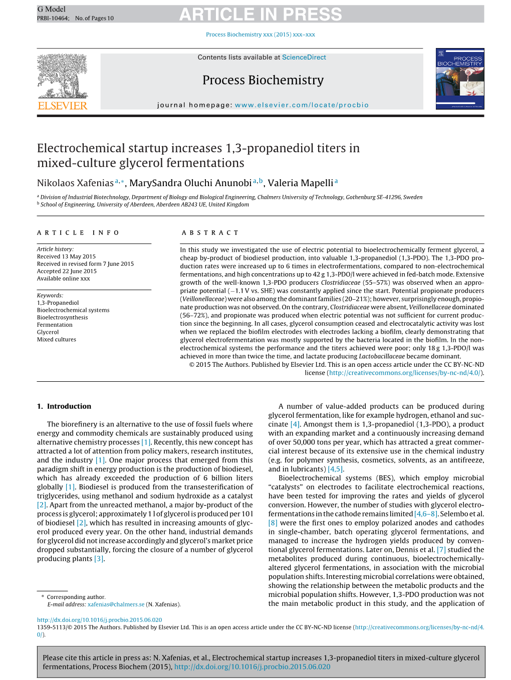 Electrochemical Startup Increases 1,3-Propanediol Titers in Mixed-Culture Glycerol Fermentations