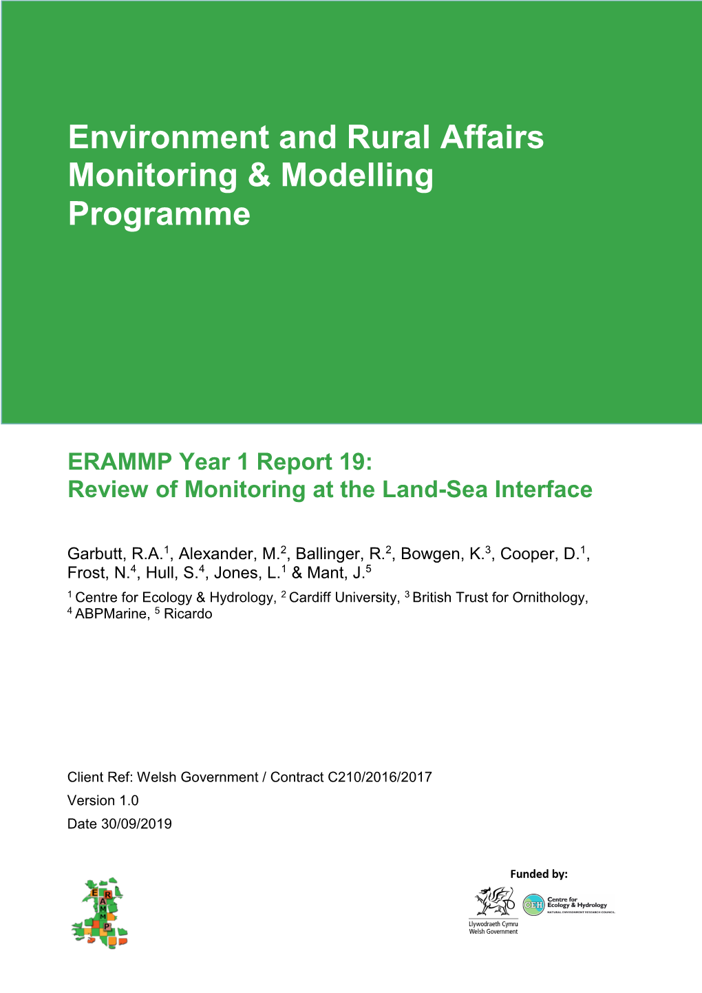 Review of Monitoring at the Land-Sea Interface