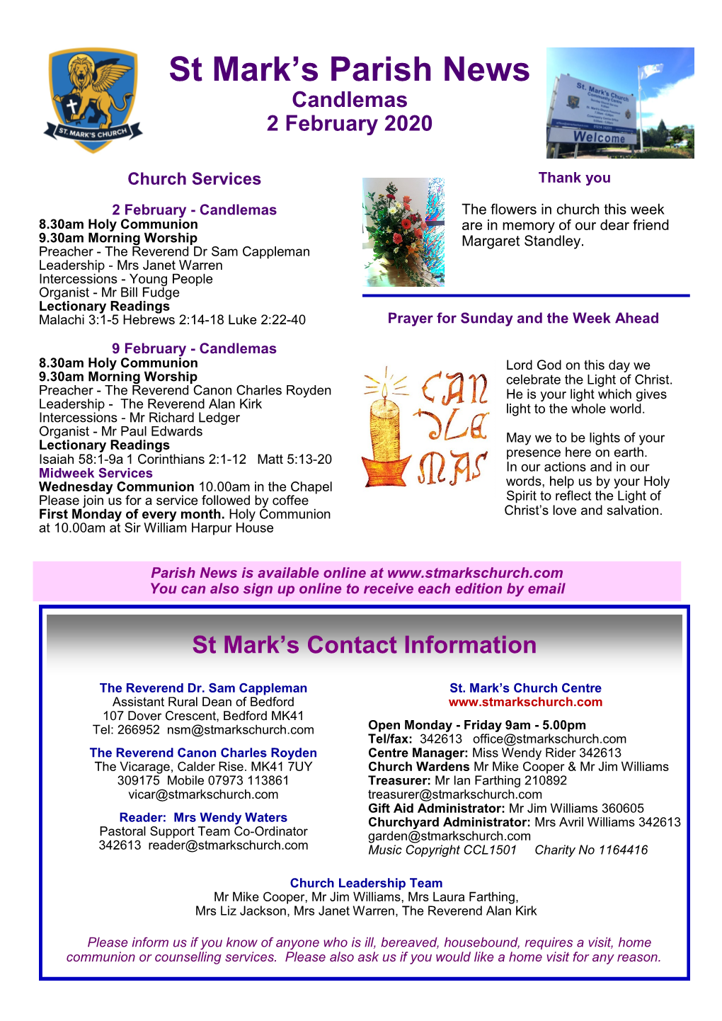 St Mark's Parish News