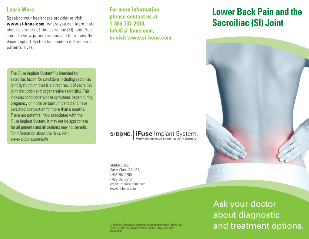 Lower Back Pain and the Sacroiliac (SI) Joint