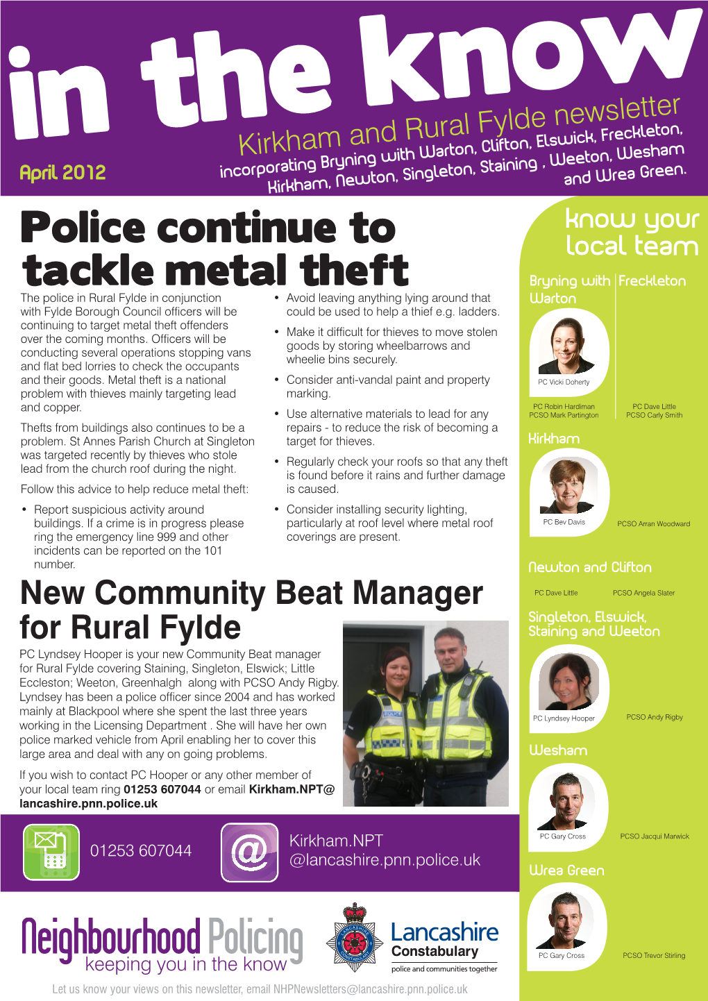 Police Continue to Tackle Metal Theft