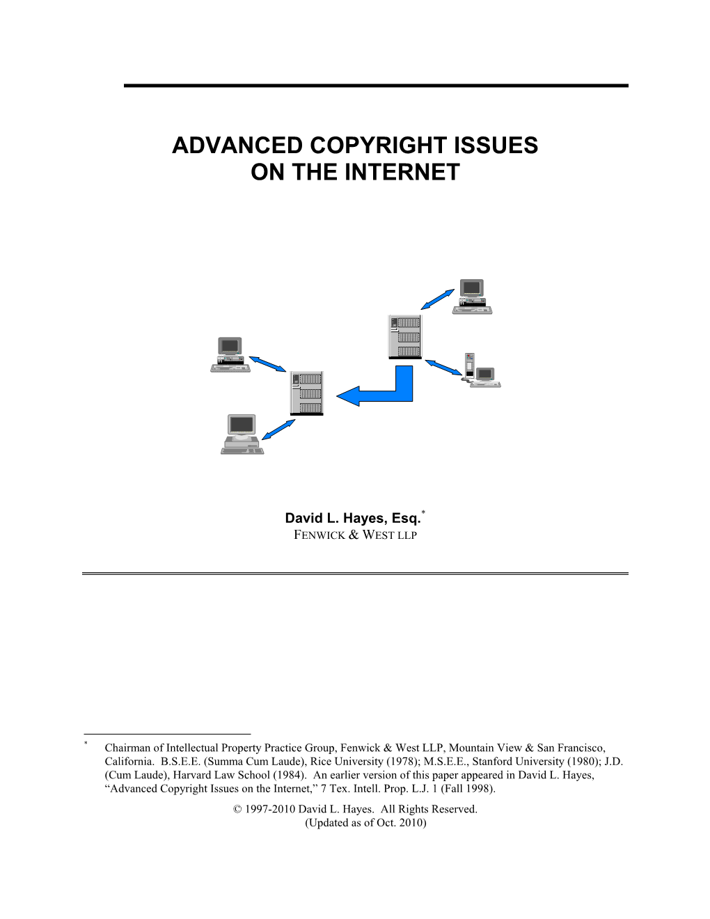 Advanced Copyright Issues on the Internet