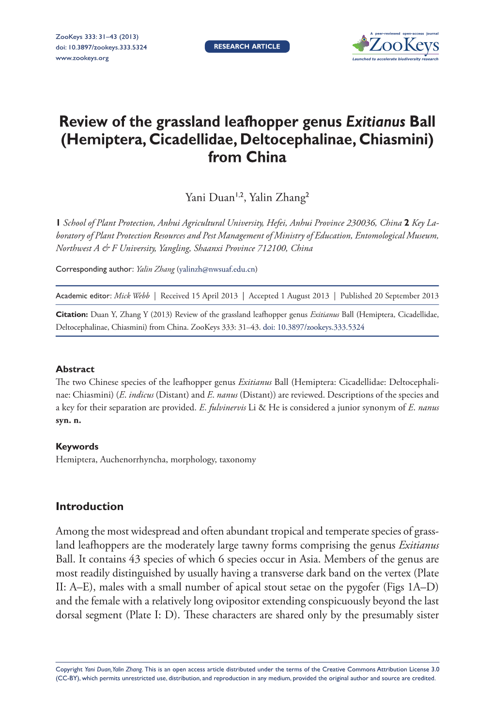 Hemiptera, Cicadellidae, Deltocephalinae, Chiasmini) from China