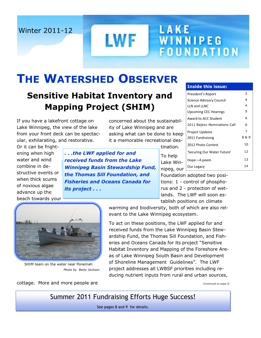 The Watershed Observer
