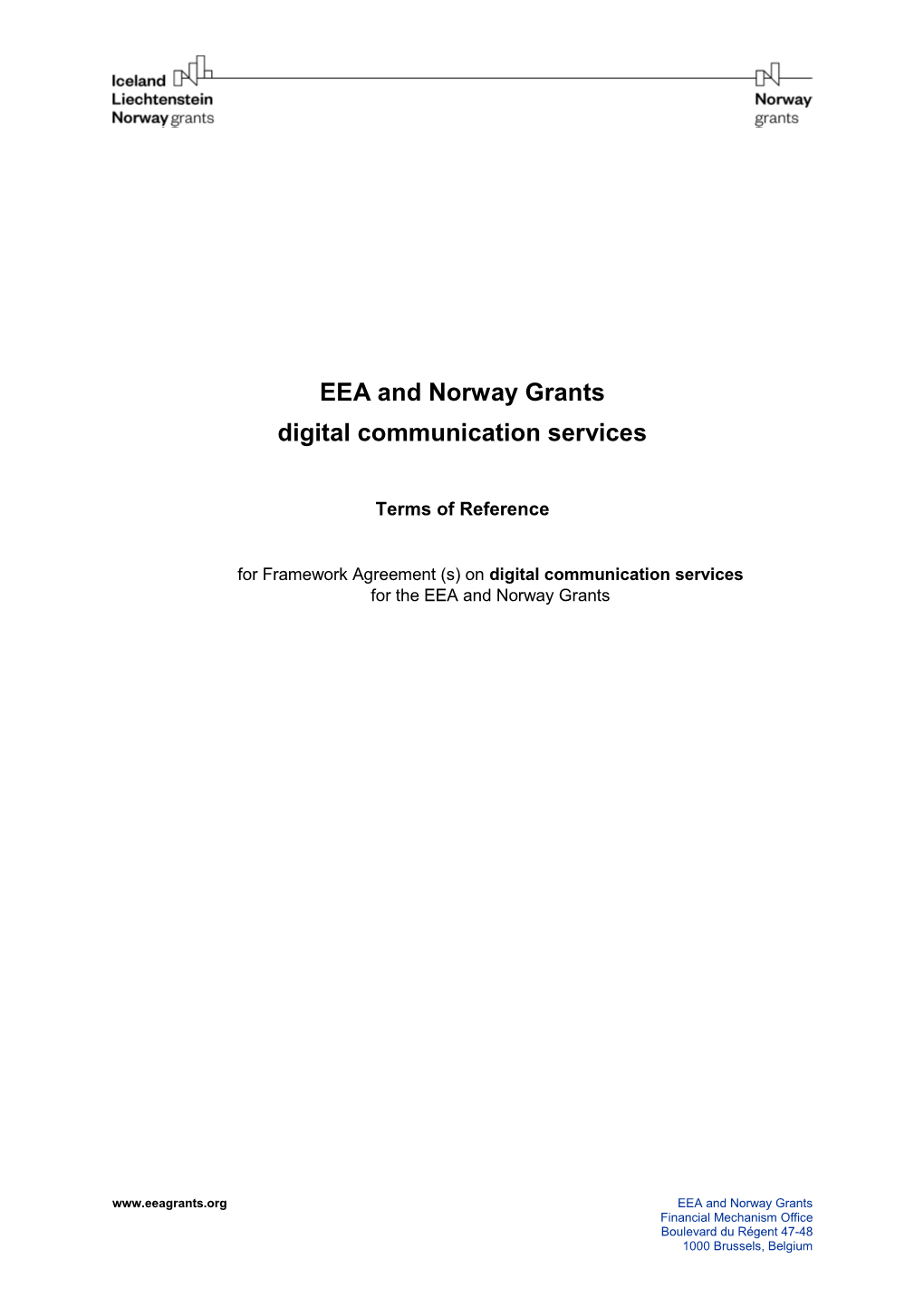 EEA and Norway Grants Digital Communication Services