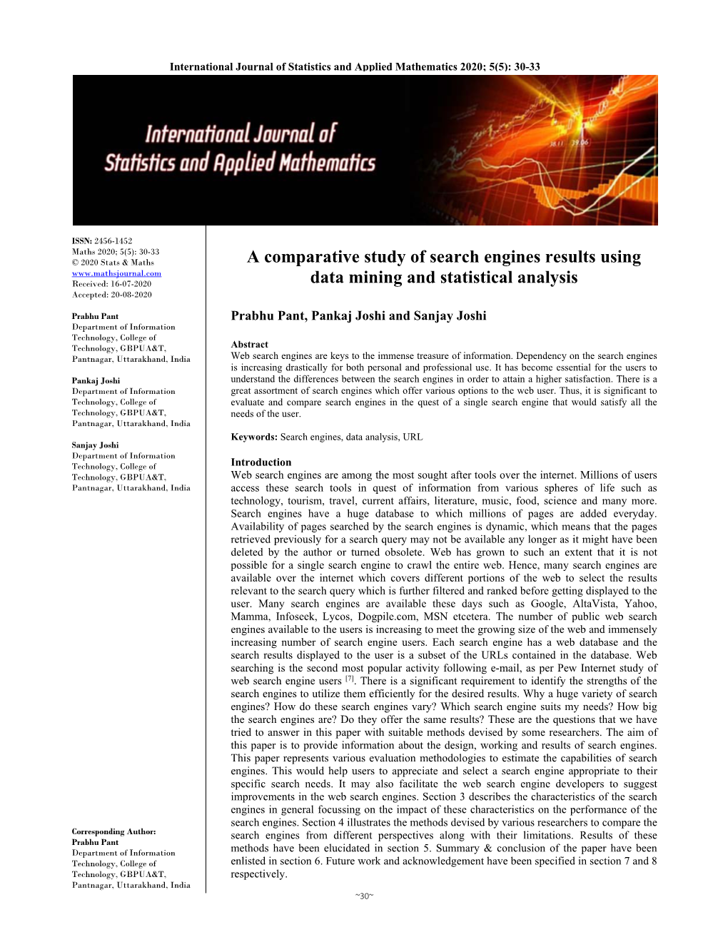 A Comparative Study of Search Engines Results Using Data Mining