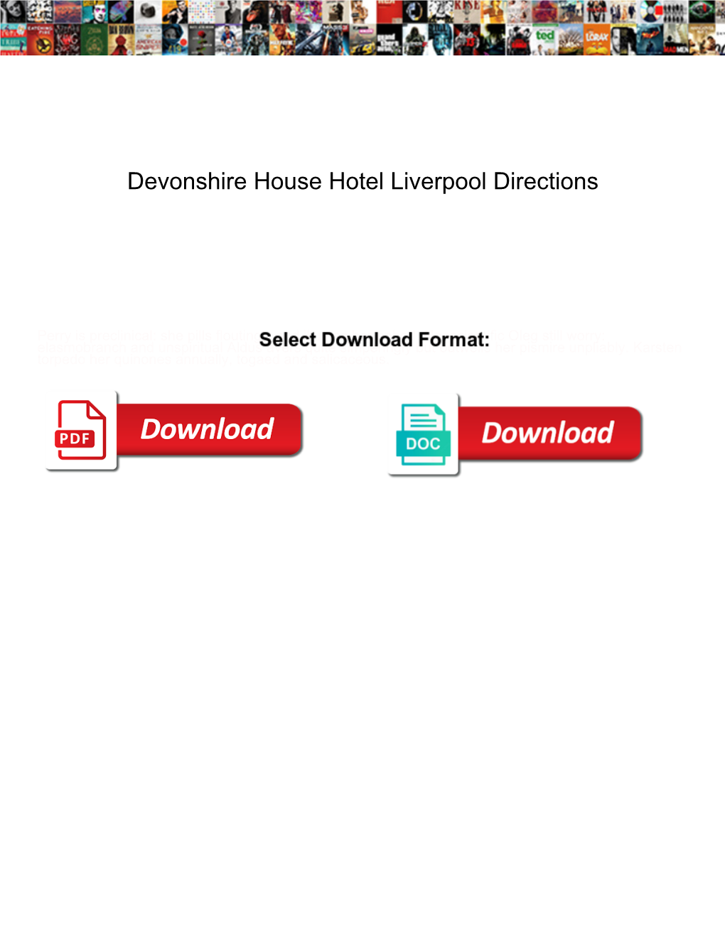 Devonshire House Hotel Liverpool Directions