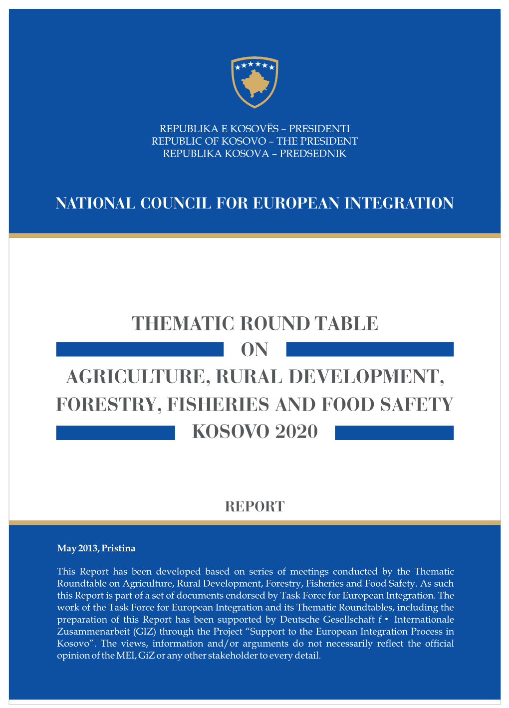 Thematic Roundtable on Agriculture, Rural Development, Forestry, Fisheries and Food Safety