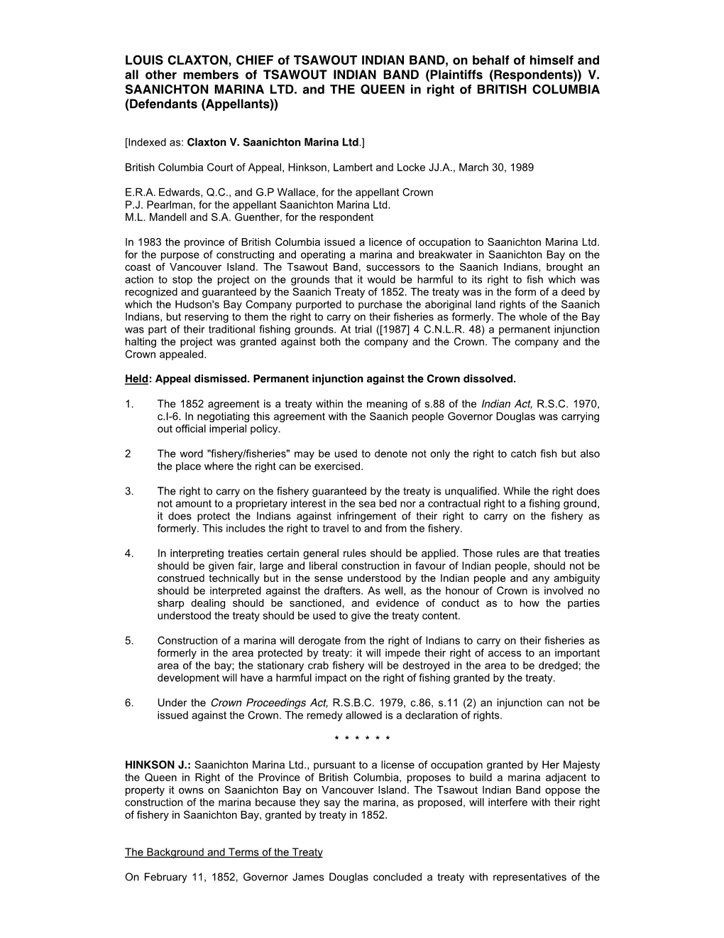 Plaintiffs (Respondents)) V