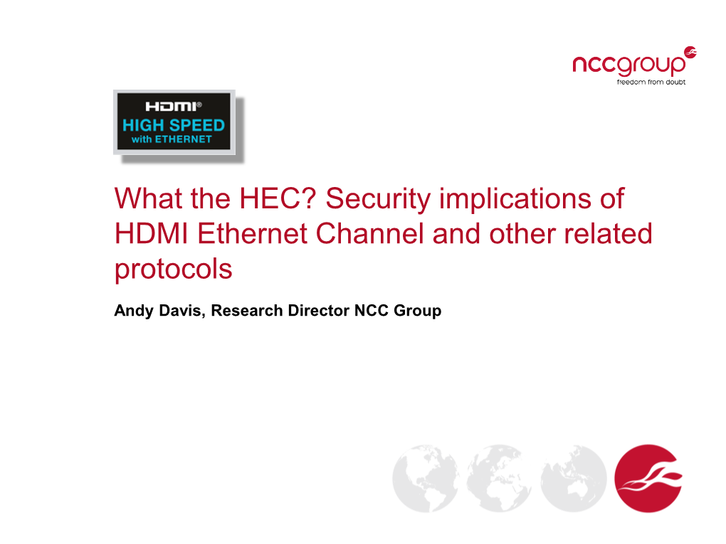 What the HEC? Security Implications of HDMI Ethernet Channel and Other Related Protocols