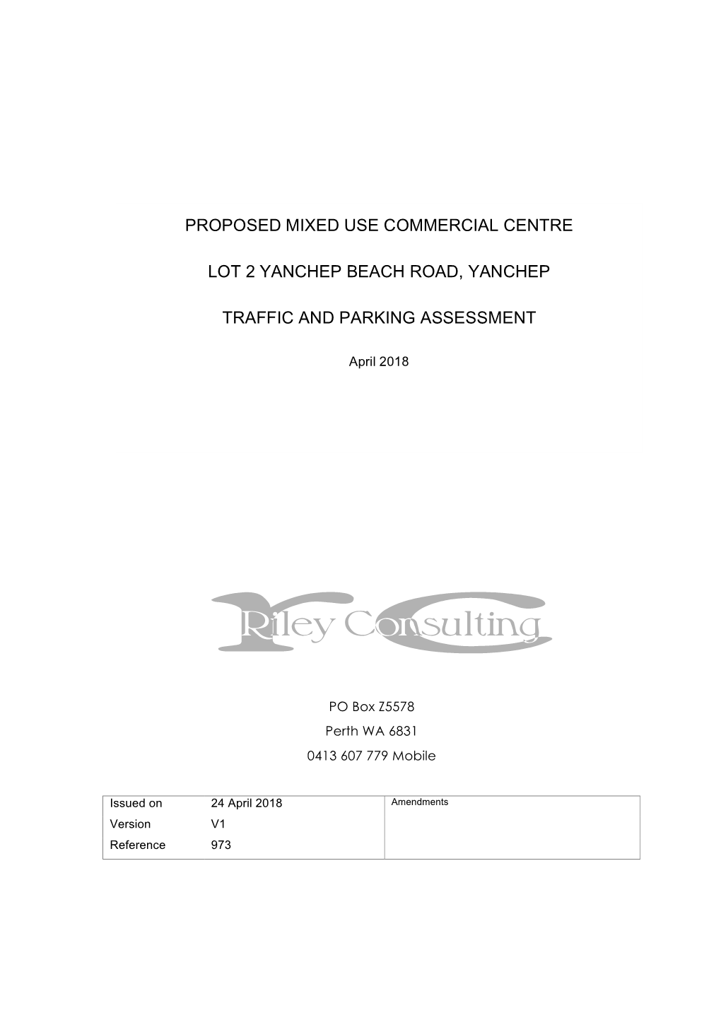 Proposed Mixed Use Commercial Centre Lot 2 Yanchep Beach Road