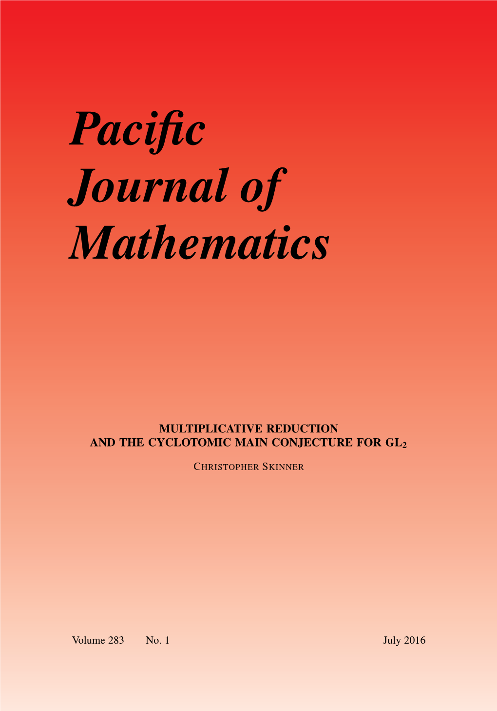 Multiplicative Reduction and the Cyclotomic Main Conjecture for Gl2