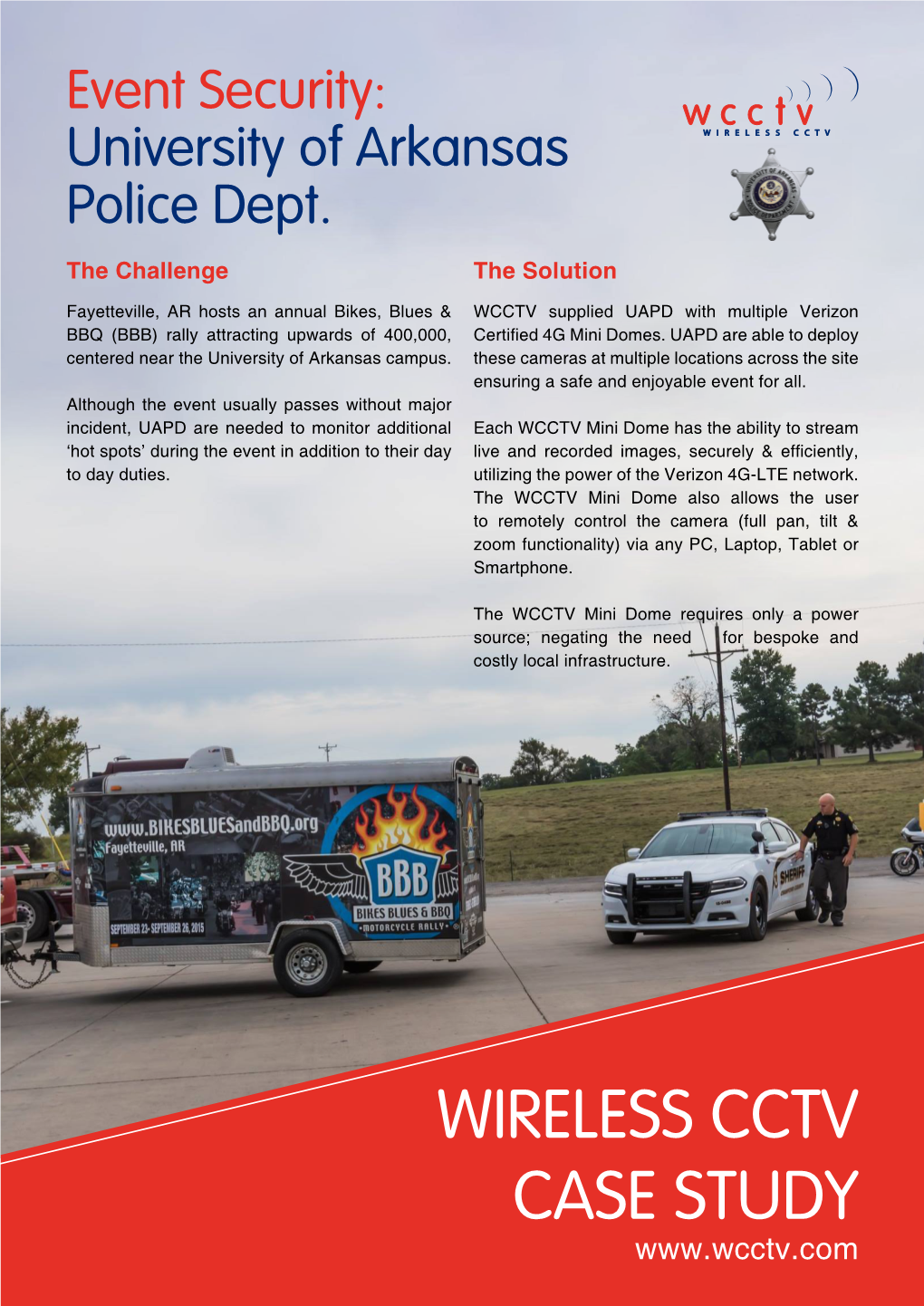 WIRELESS CCTV CASE STUDY Event Security: University of Arkansas Police Dept