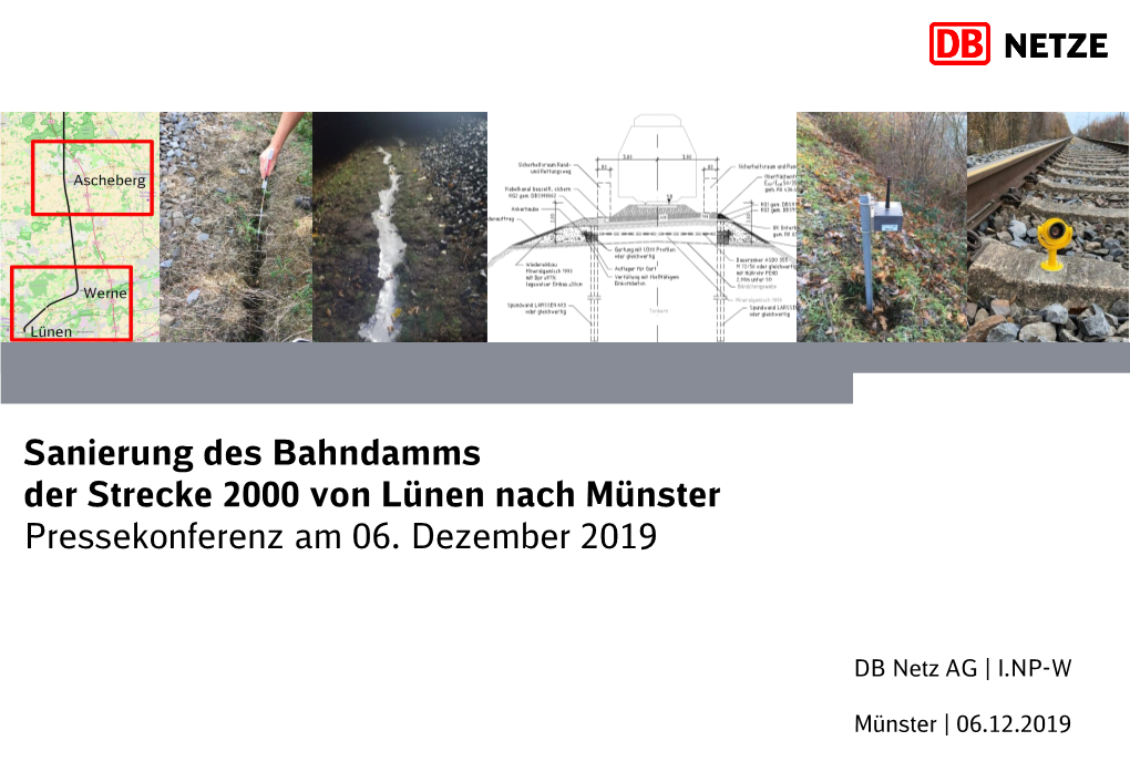 Sanierung Des Bahndamms Der Strecke 2000 Von Lünen Nach Münster Pressekonferenz Am 06