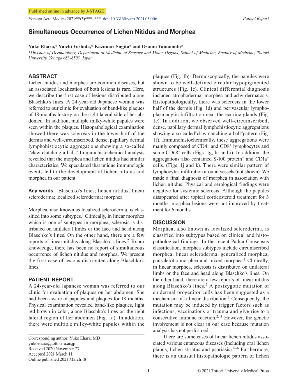 Simultaneous Occurrence of Lichen Nitidus and Morphea