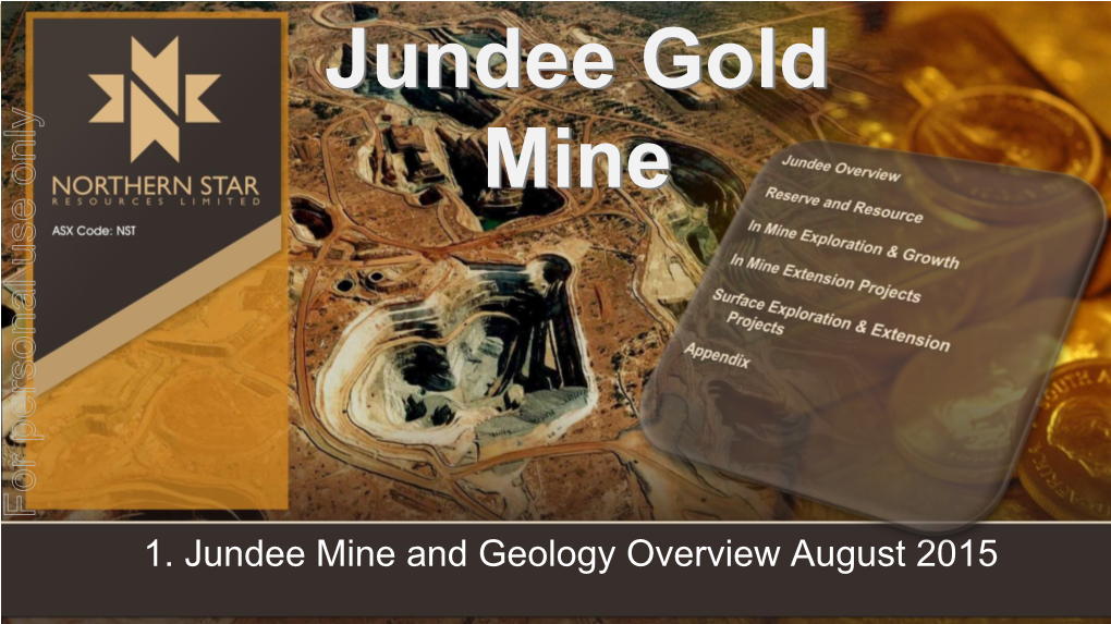 Jundee Gold Mine - Long Section Decline and Mined Stopes