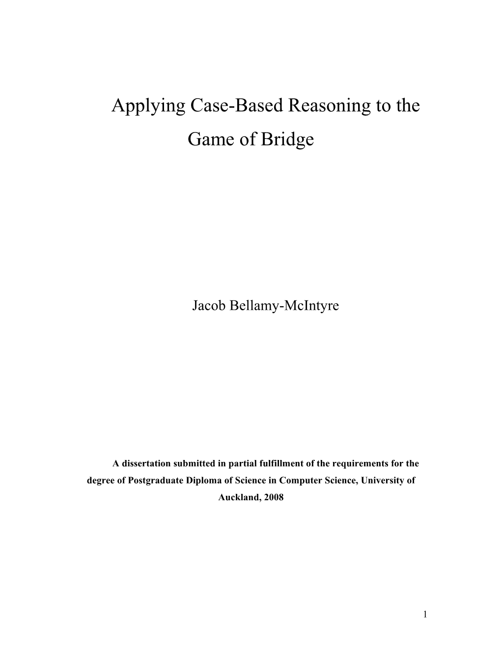 Applying Case-Based Reasoning to the Game of Bridge