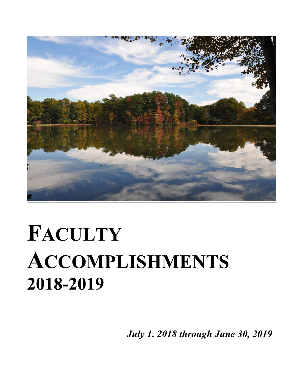 Faculty Accomplishments 2019
