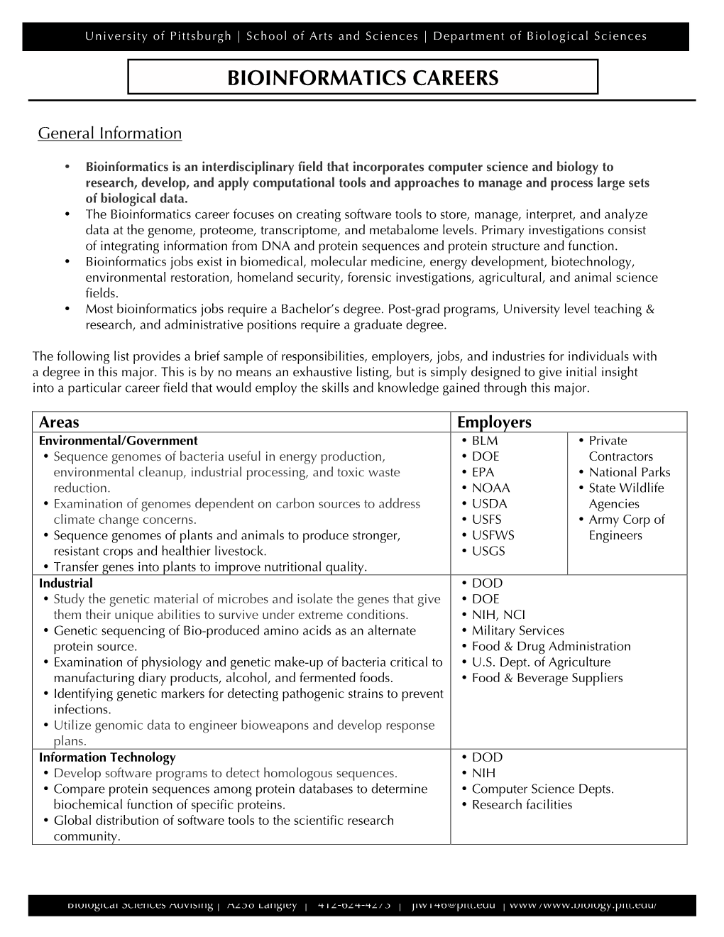 Bioinformatics Careers