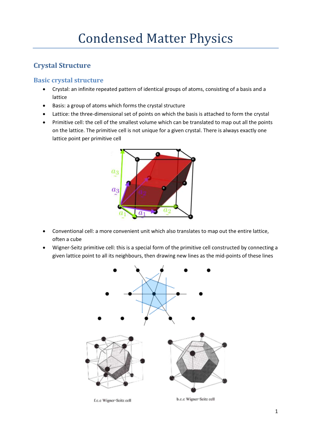 Condensed Matter Physics