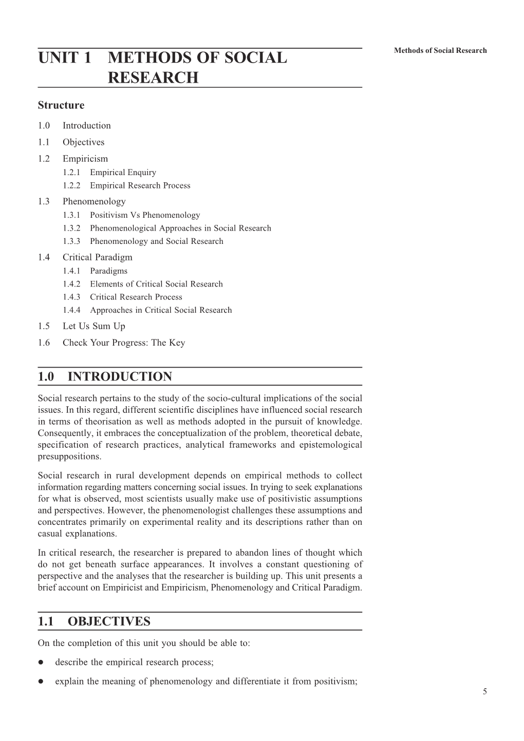 Unit 1 Methods of Social Research